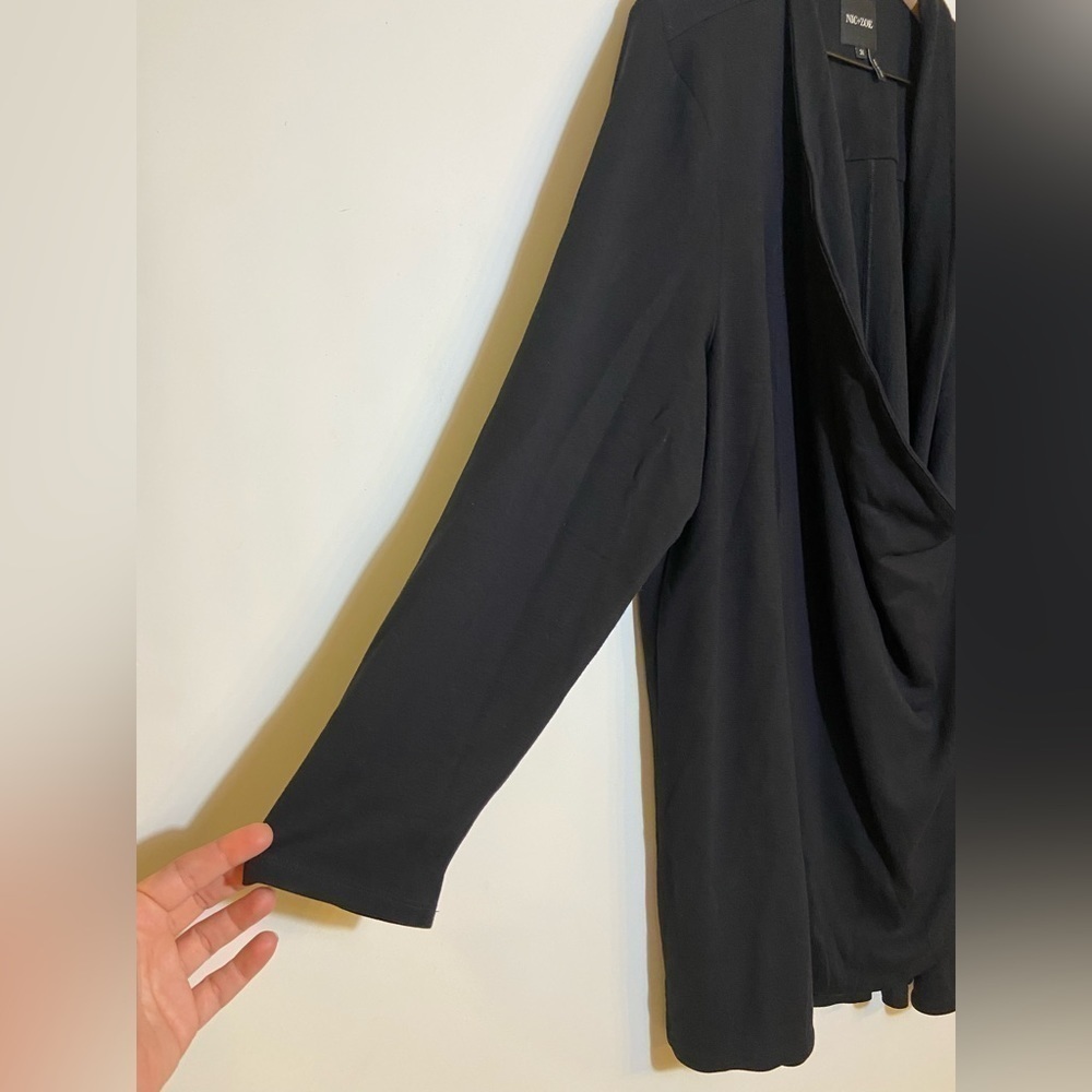 Nic + Zoe Half Zip Cardigan Sweater Womens 2X Black Long Sleeve Viscose - Picture 5 of 8